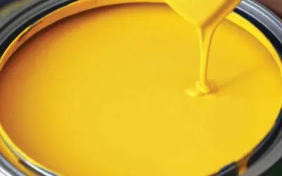 yellow paint in a paint can