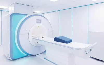 MRI - Magnetic resonance imaging scan device in Hospital. Medical Equipment and Health Care.