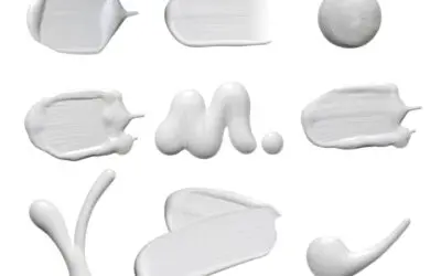 Smears of white cream