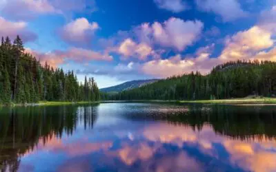 View of Cascade Mountains in Oregon