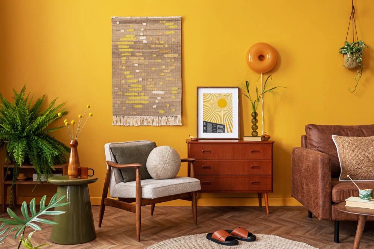 Colorful painted architecture