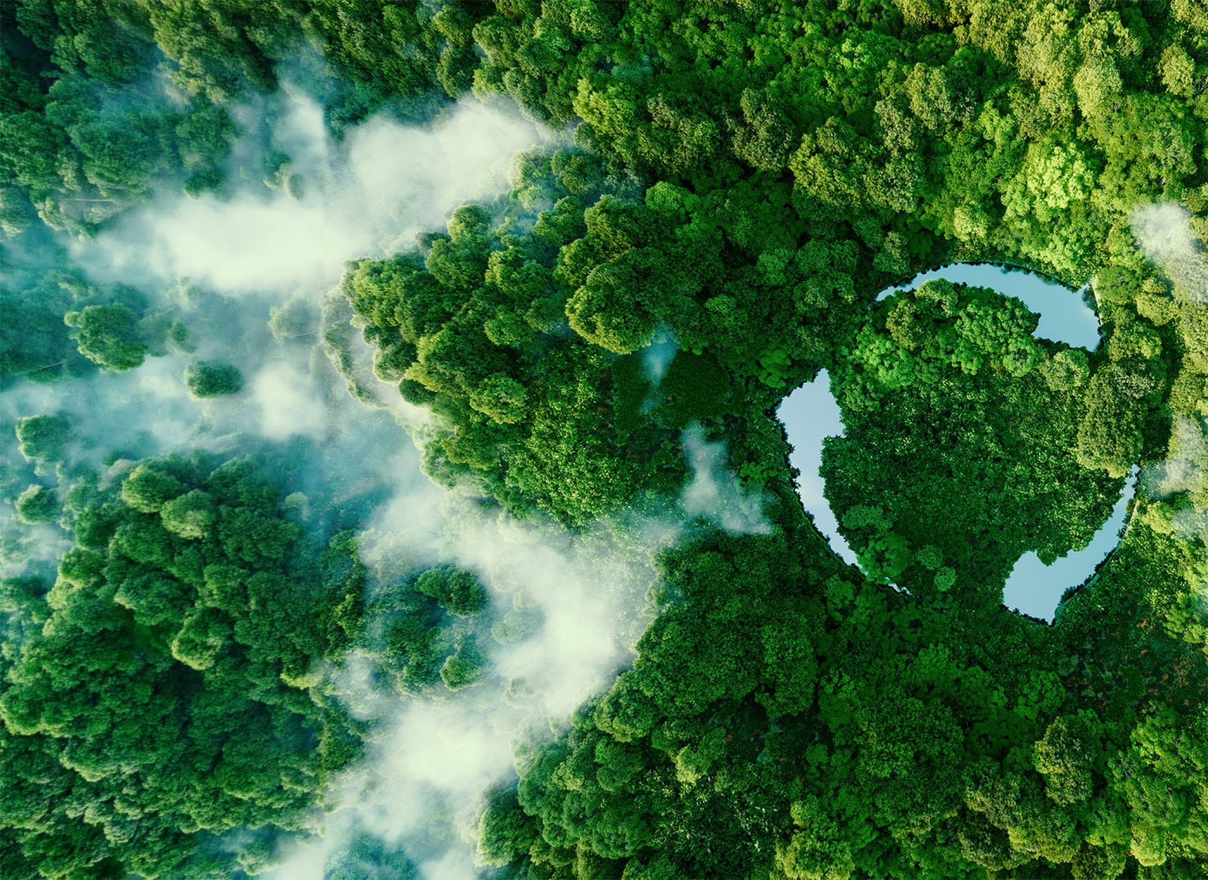 Green city skyline representing sustainability