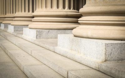 view of columns at a court house