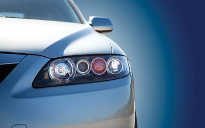 Blue Modern Car Closeup