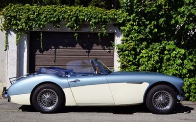 Zagreb, Croatia - September 10, 2011: Side view of a beautiful british Austin-Healey 3000 oldtimer car in great condition.