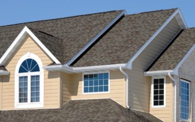 New Residential House; Architectural Asphalt Shingle Roof, Vinyl Siding, Gables