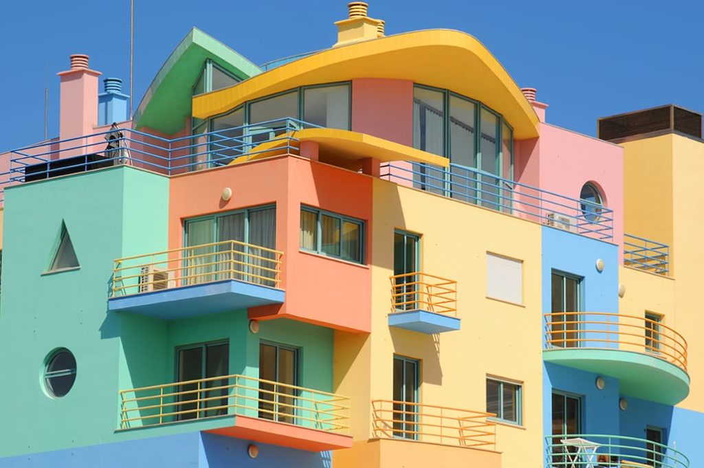 Colorful apartments in Albufeira, Portugal