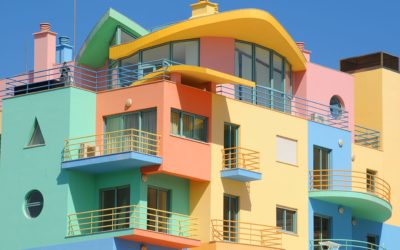 Colorful apartments in Albufeira, Portugal