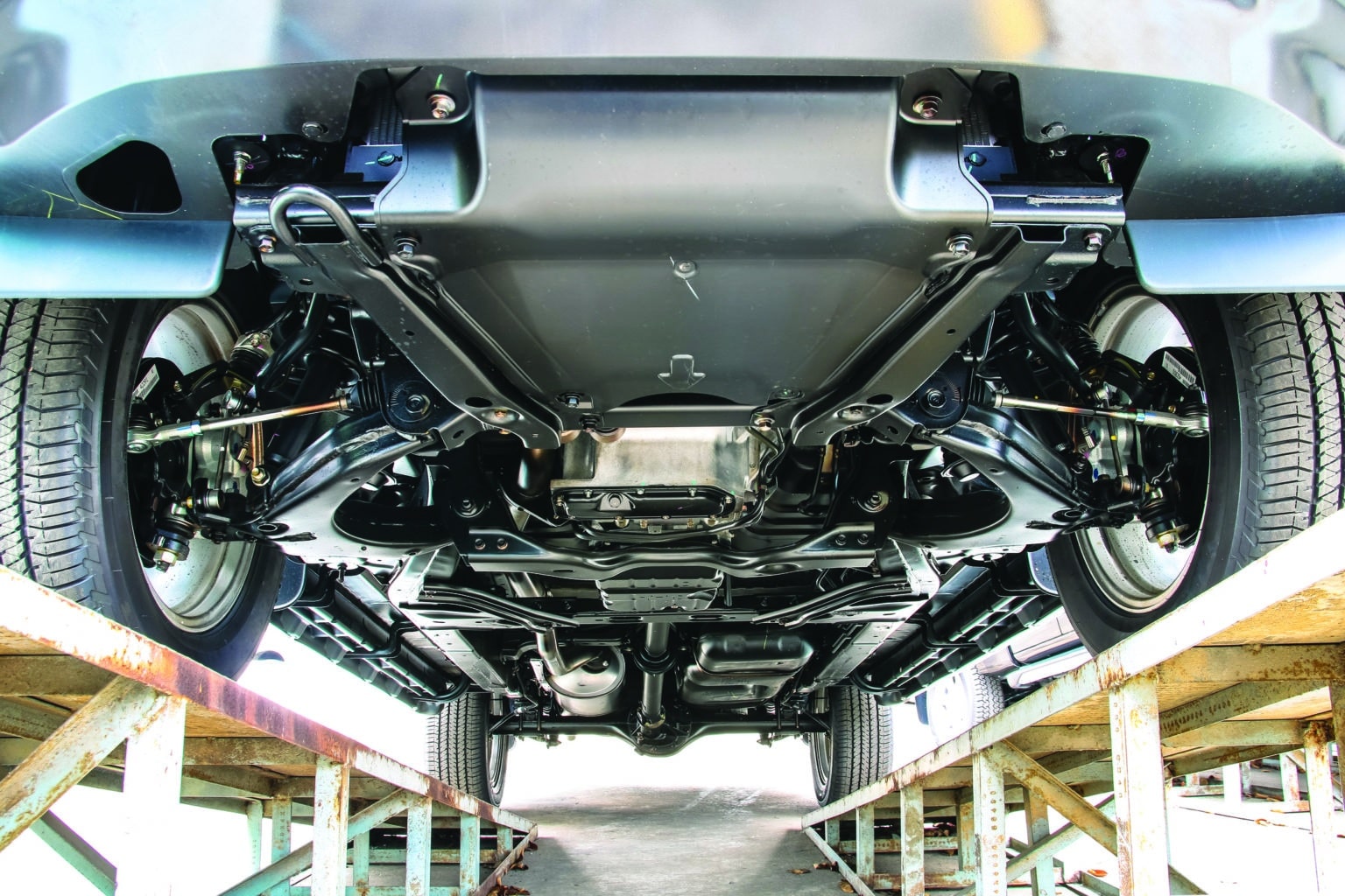 Pickup car chassis bottom view — American Coatings Association