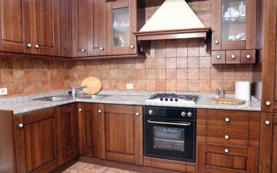 Wood cabinets in the Kitchen