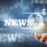 Hand gesturing toward the word "news."