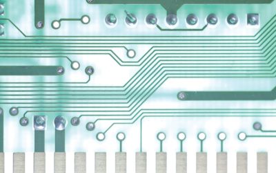 Electronics technology background in green