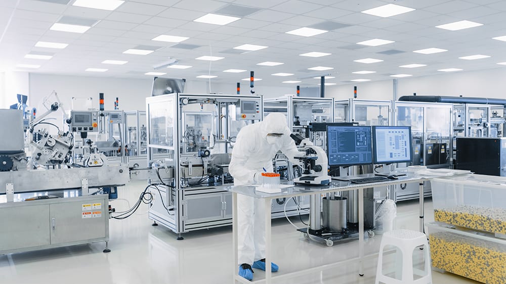 Shot of Sterile Pharmaceutical Manufacturing Laboratory where