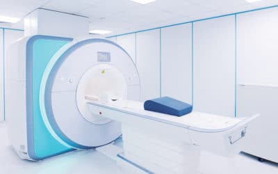 MRI - Magnetic resonance imaging scan device in Hospital. Medical Equipment and Health Care.