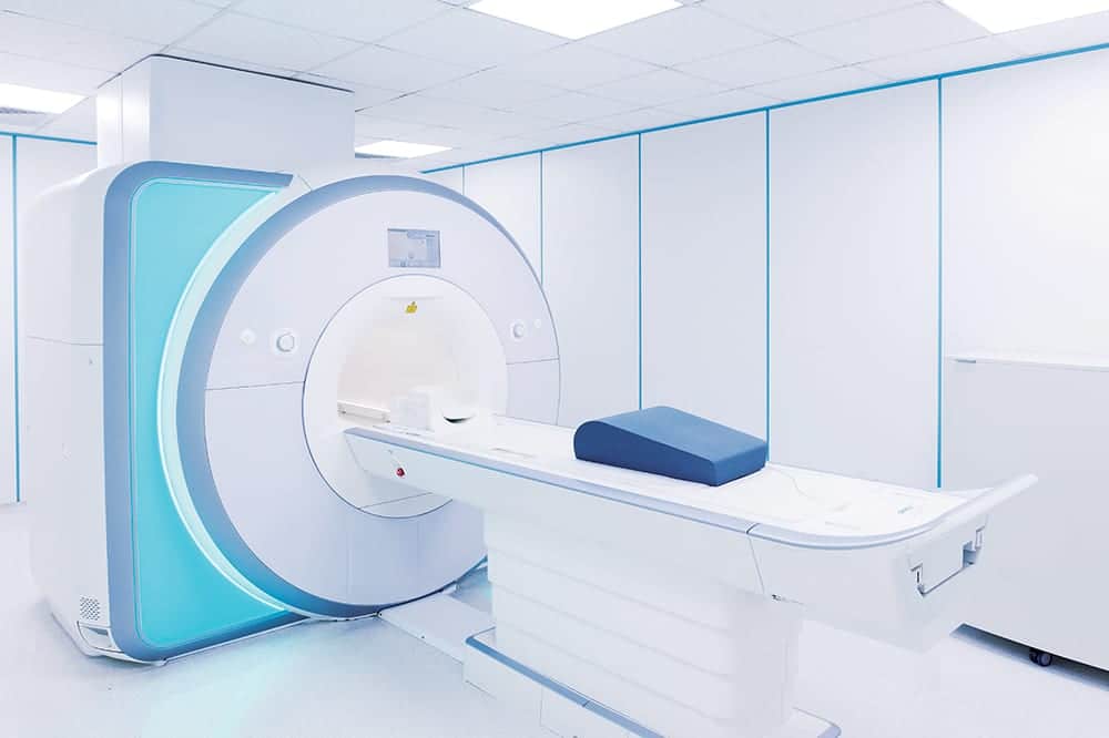 MRI - Magnetic resonance imaging scan device in Hospital. Medical Equipment and Health Care.