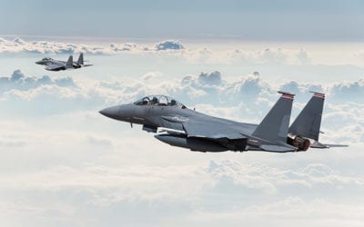 F-15 Eagles in Flight