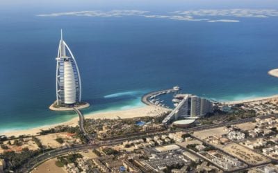 Dubai skyline.