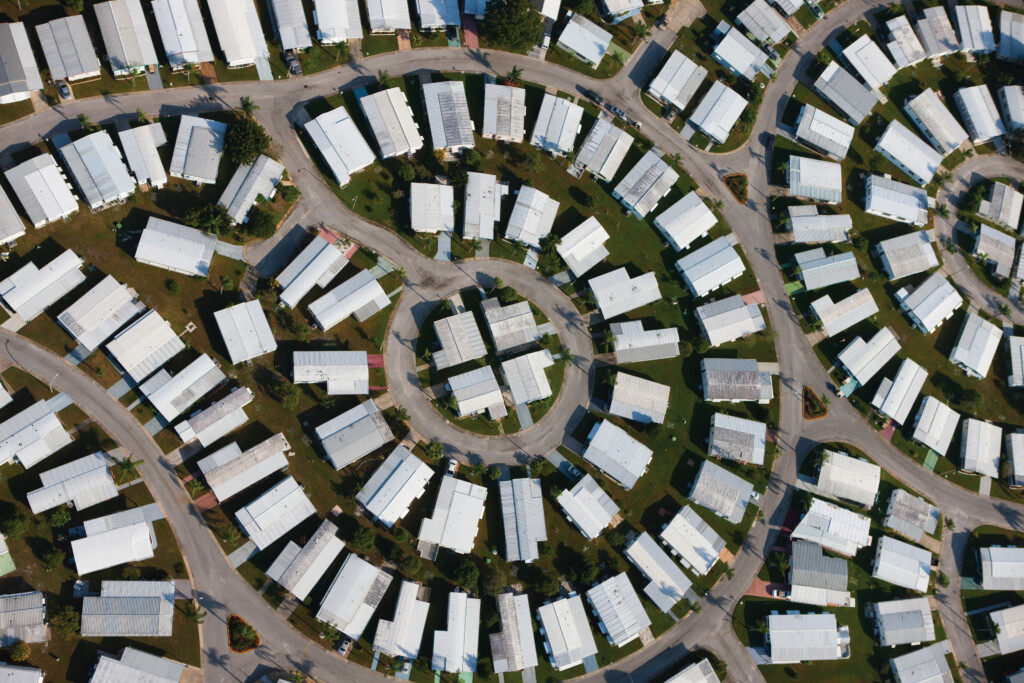 Aerial view of community