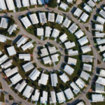 Aerial view of community