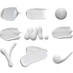 Smears of white cream