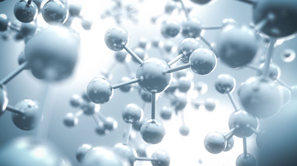 Abstract molecule background - 3D rendered image