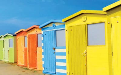 Sheds in different colors