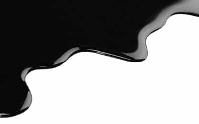 Black fluid on white background