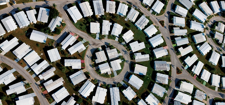 Aerial view of community