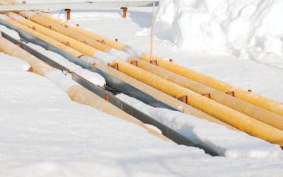 Pipeline in the snow