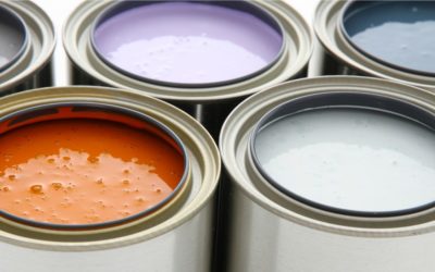 open paint cans