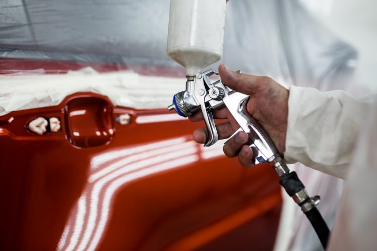 image of a car being painted