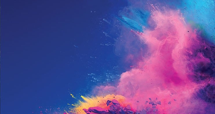 abstract of colorful pigments