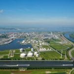 aerial view of BASF plant in Belgium