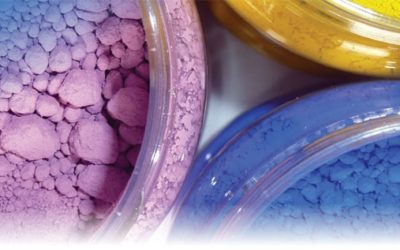 jars of powder pigments