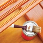 Fresh wooden paint