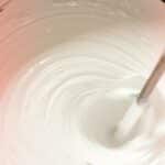 mixing pink and white paint