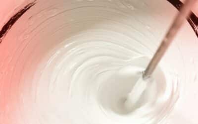 mixing pink and white paint