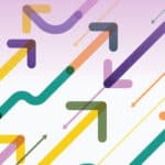 illustration of colorful arrows pointing up and down