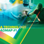 Graphic featuring the headline "ACA Technology Roadmap #1" with pictures of lab equipment and a person spraying coating on an object.