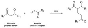 Figure 3. Carbon-Michael reaction catalyzed by a strong base.