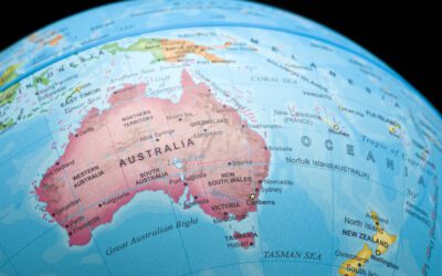 Globe featuring Australia and New Zealand
