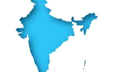 Map of India cut out on a blank white paper with a blue background. Modern and trendy paper cutout effect. Vector Illustration (EPS file, well layered and grouped). Easy to edit, manipulate, resize or colorize. Vector and Jpeg file of different sizes.